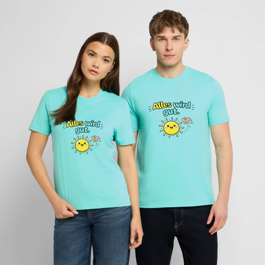 Alles wird gut. T-Shirt - Poolblau