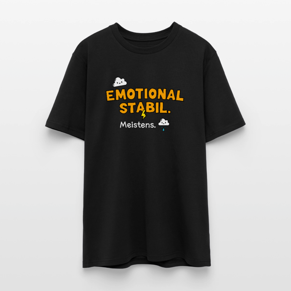 T-Shirt: Emotional stabil - Schwarz