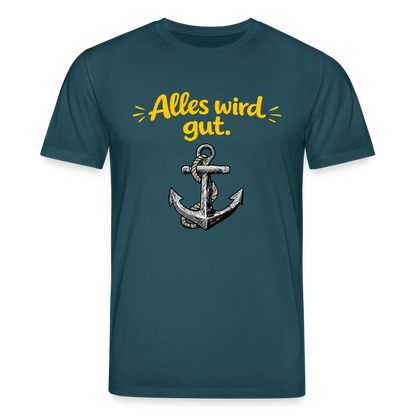 T-Shirt: Alles wird gut. Anker - Dunkles Petrol