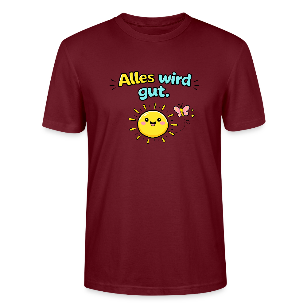Alles wird gut. T-Shirt - Burgunderrot