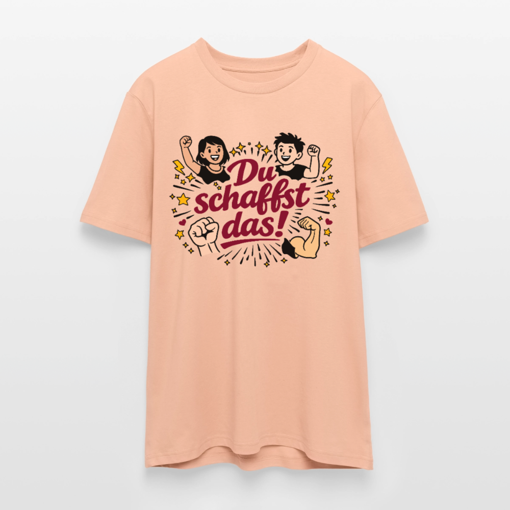 T-Shirt: Du schafst das! - Pfirsich