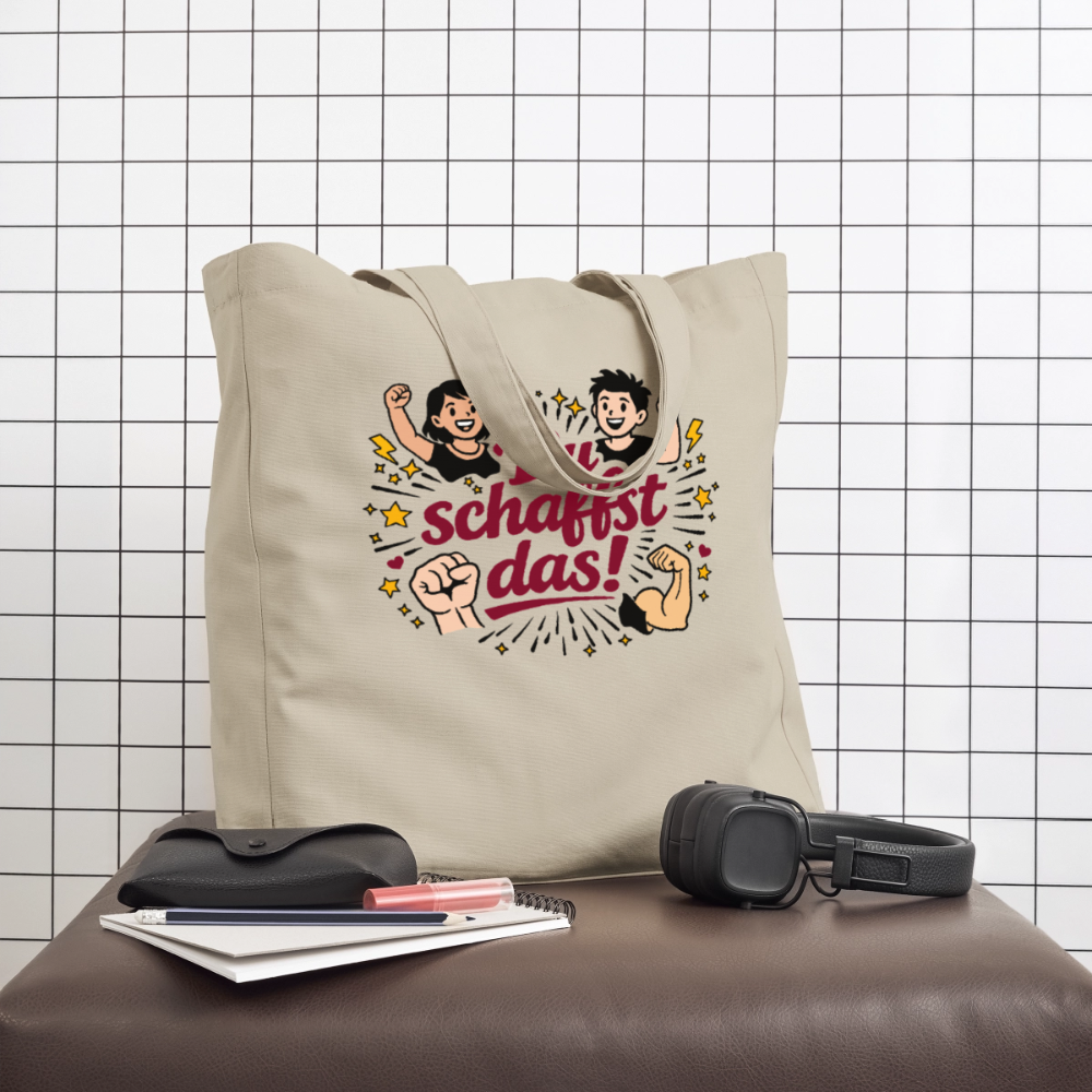 Tasche: Du schaffst das! - Cremebeige