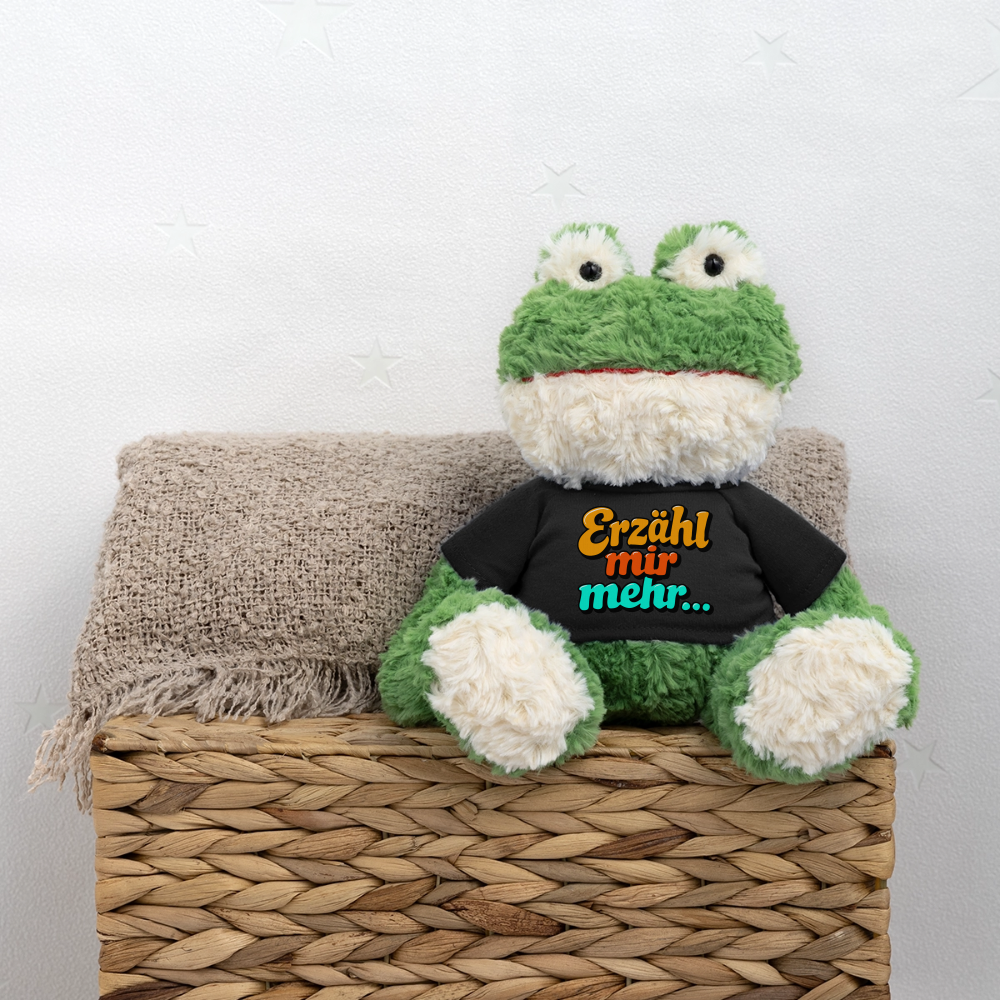 Kuscheltier: Frosch - Erzähl mir mehr - Schwarz