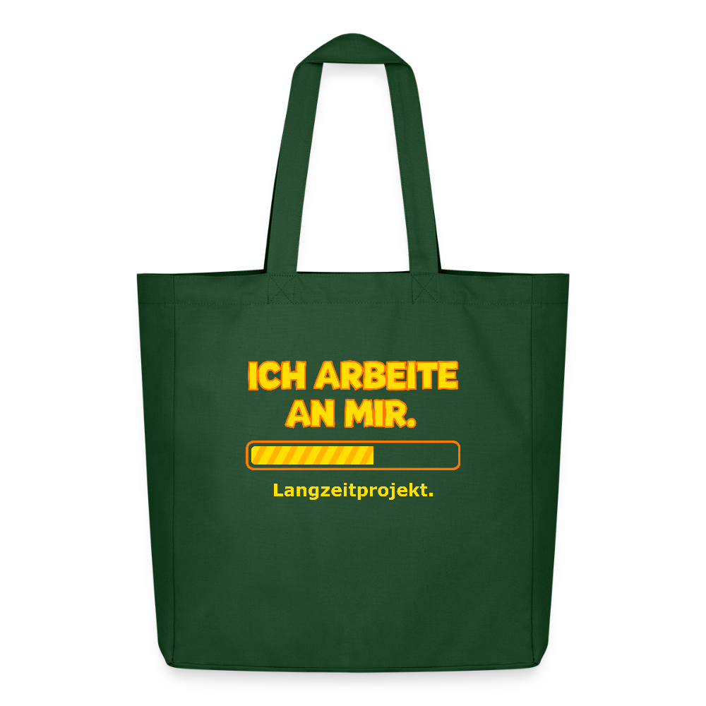 Tasche: Ich arbeite an mir. - Flaschengrün