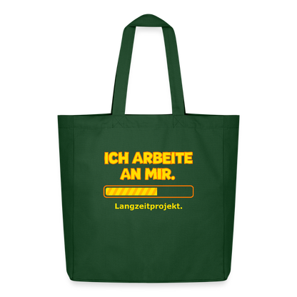 Tasche: Ich arbeite an mir. - Flaschengrün