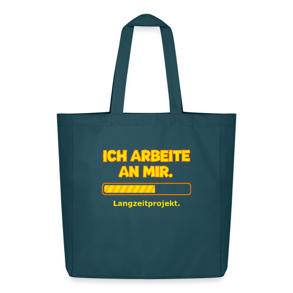 Tasche: Ich arbeite an mir. - Dunkles Petrol