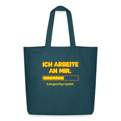 Tasche: Ich arbeite an mir. - Dunkles Petrol
