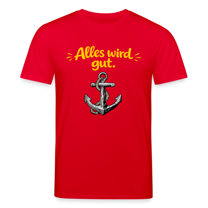T-Shirt: Alles wird gut. Anker - Rot