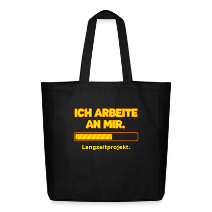 Tasche: Ich arbeite an mir. - Schwarz
