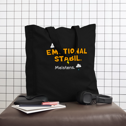 Tasche: Emotional stabil. - Schwarz