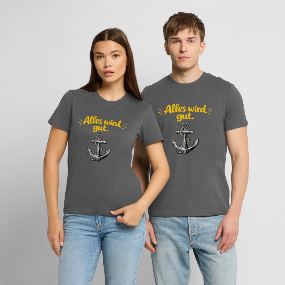 T-Shirt: Alles wird gut. Anker - Anthrazit