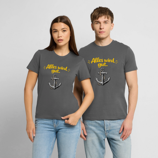 T-Shirt: Alles wird gut. Anker - Anthrazit