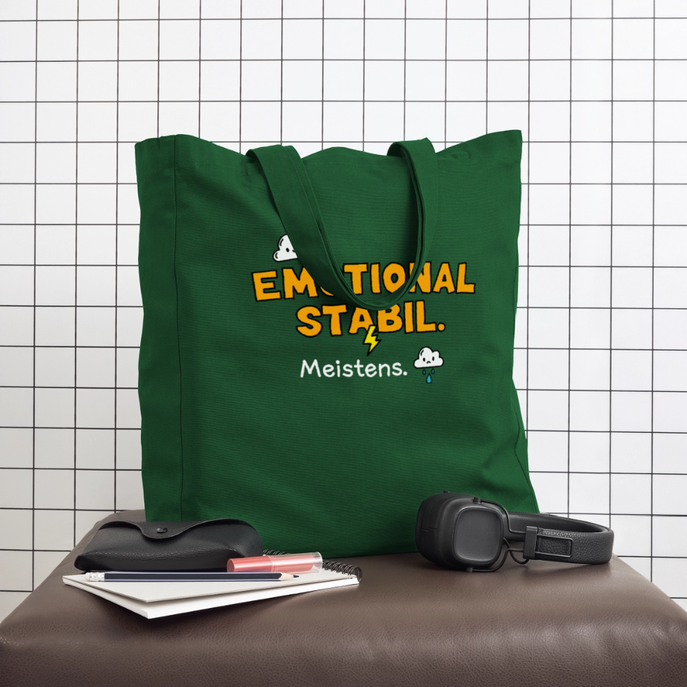 Tasche: Emotional stabil. - Flaschengrün