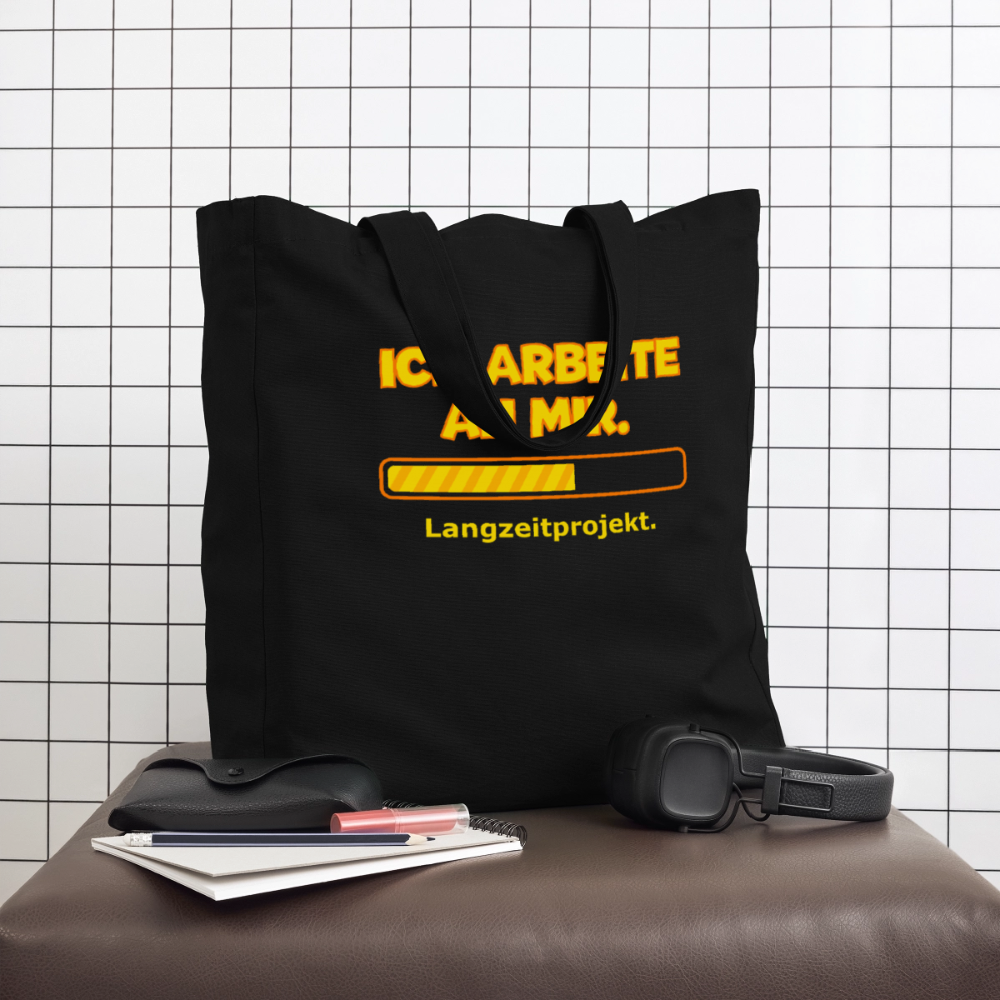 Tasche: Ich arbeite an mir. - Schwarz
