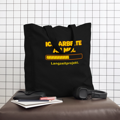 Tasche: Ich arbeite an mir. - Schwarz