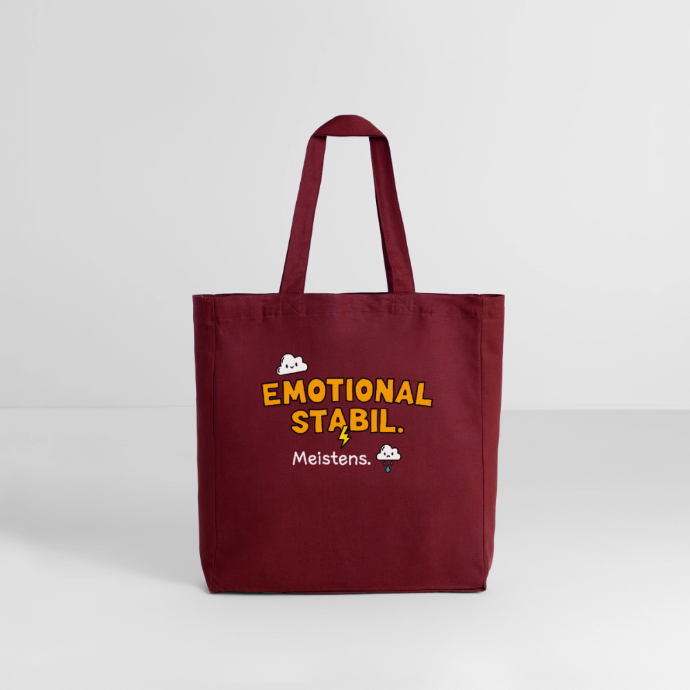 Tasche: Emotional stabil. - Burgunderrot
