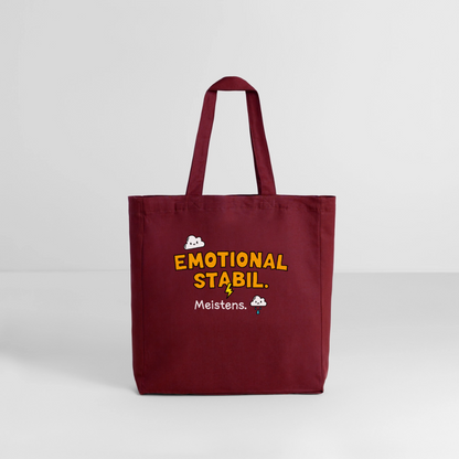 Tasche: Emotional stabil. - Burgunderrot