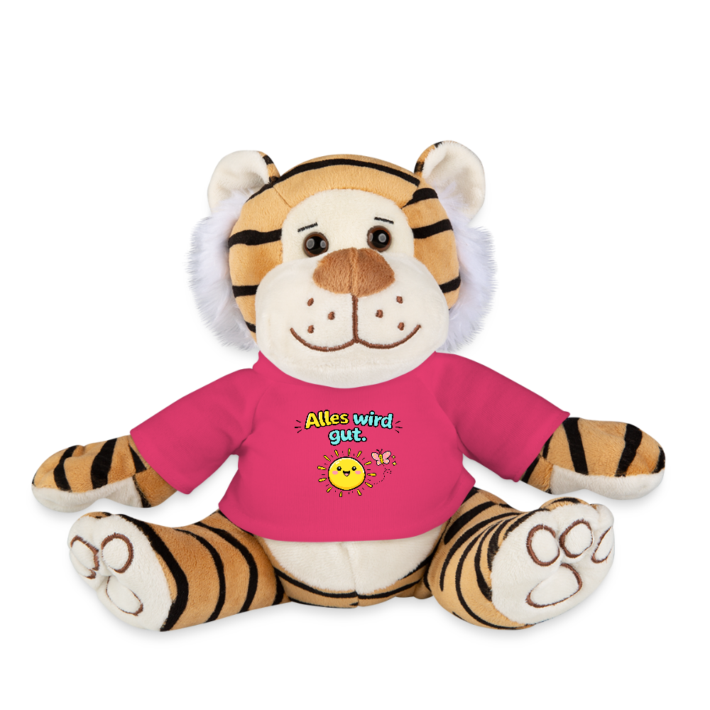 Kuscheltier: Tiger - Alles wird gut! - Pink