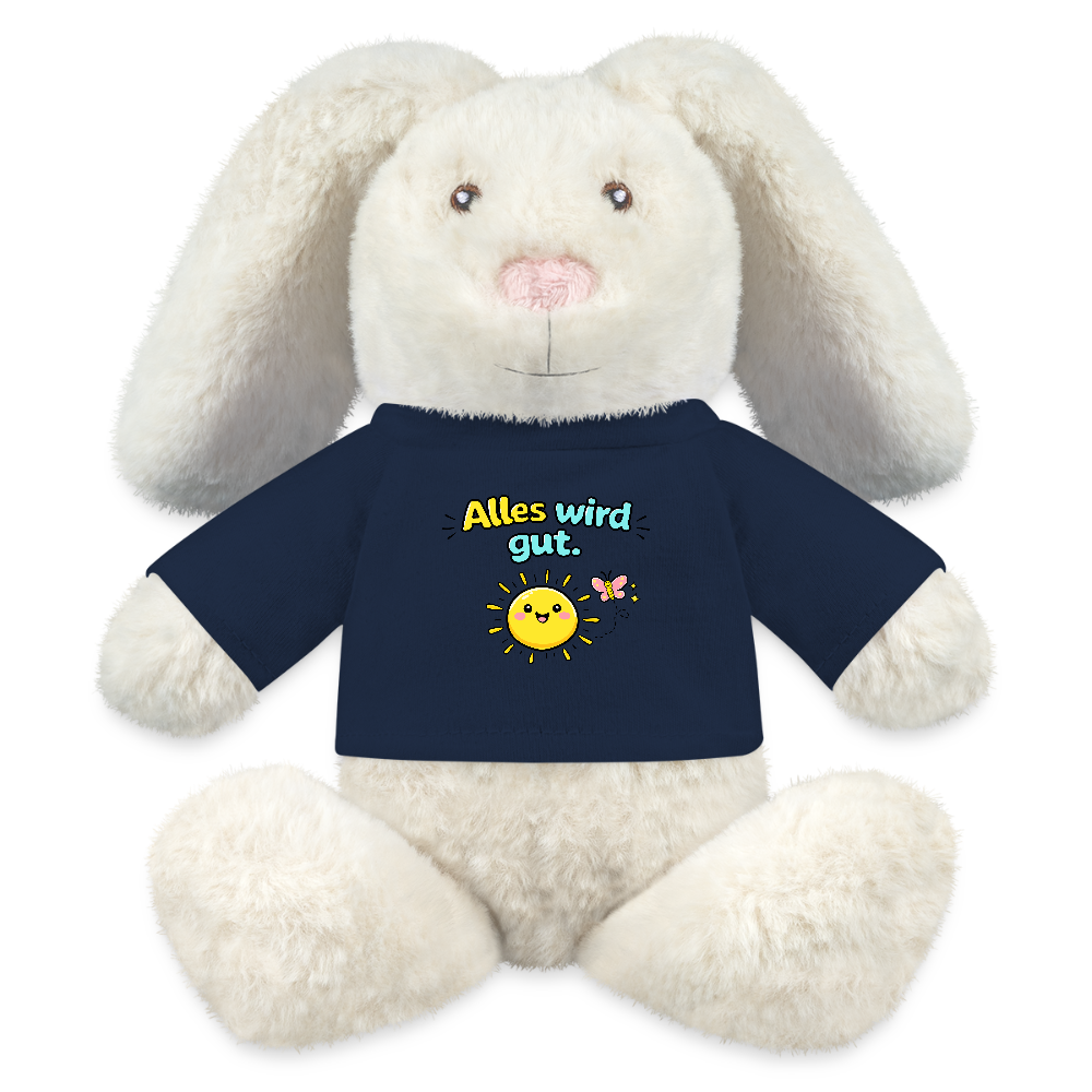 Kuscheltier:  Hase - Alles wird gut. - French Navy