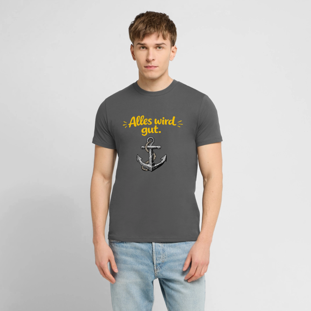 T-Shirt: Alles wird gut. Anker - Anthrazit