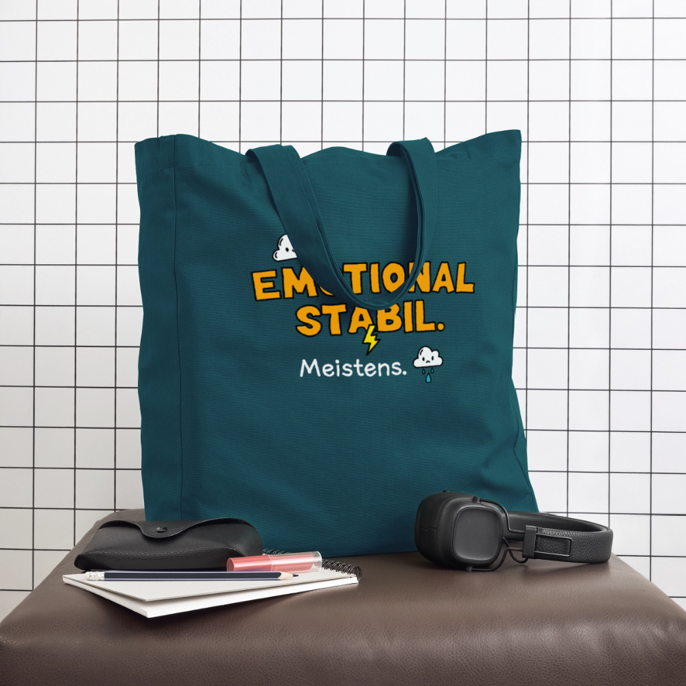 Tasche: Emotional stabil. - Dunkles Petrol