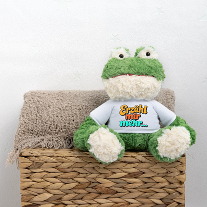 Kuscheltier: Frosch - Erzähl mir mehr - Weiß