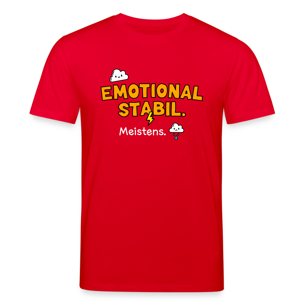 T-Shirt: Emotional stabil - Rot