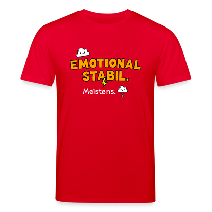 T-Shirt: Emotional stabil - Rot