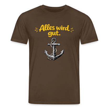 T-Shirt: Alles wird gut. Anker - Dunkelbraun