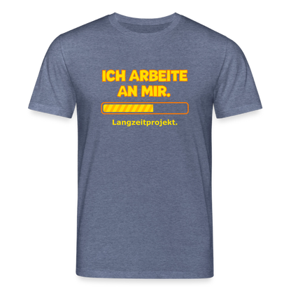 Ich arbeite an mir. T-Shirt - Dunkelblau meliert
