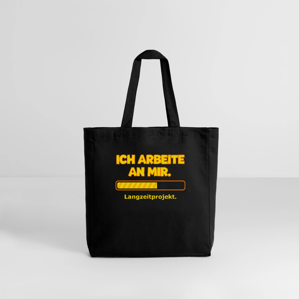 Tasche: Ich arbeite an mir. - Schwarz