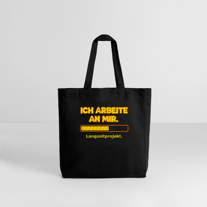 Tasche: Ich arbeite an mir. - Schwarz