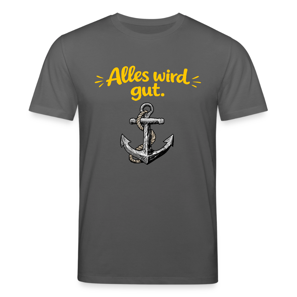 T-Shirt: Alles wird gut. Anker - Anthrazit