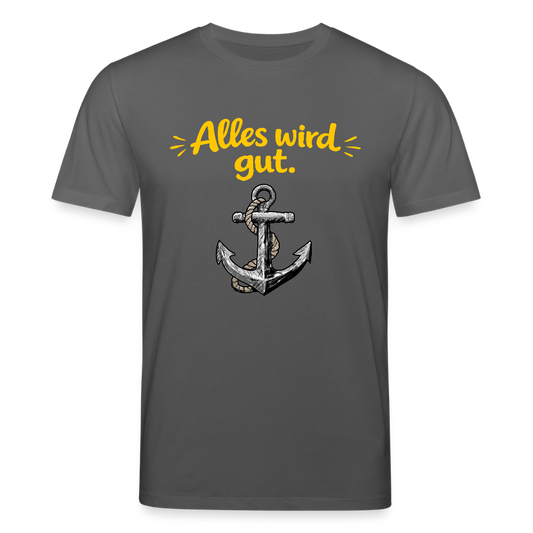 T-Shirt: Alles wird gut. Anker - Anthrazit