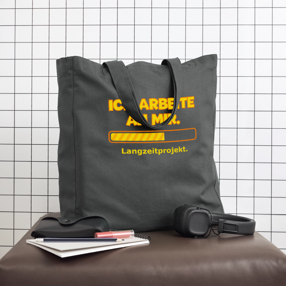 Tasche: Ich arbeite an mir. - Anthrazit