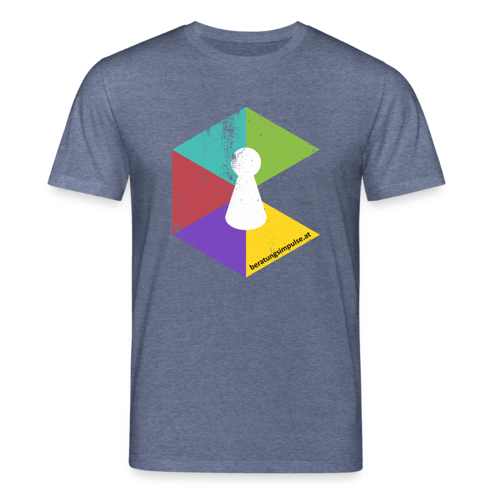 T-Shirt: Beratungsimpulse Logo - rough - Dunkelblau meliert