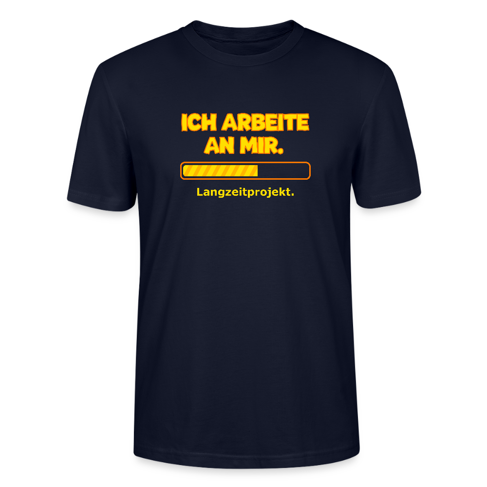 Ich arbeite an mir. T-Shirt - Navy