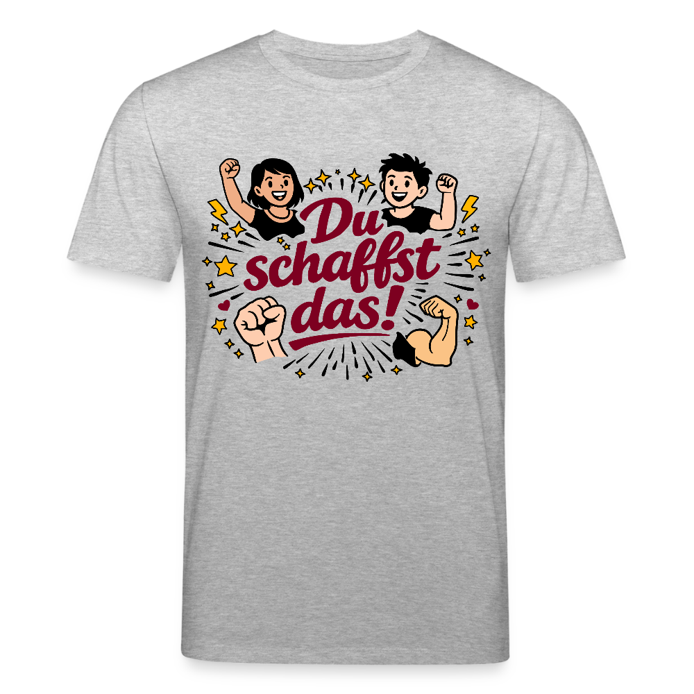 T-Shirt: Du schafst das! - Grau meliert