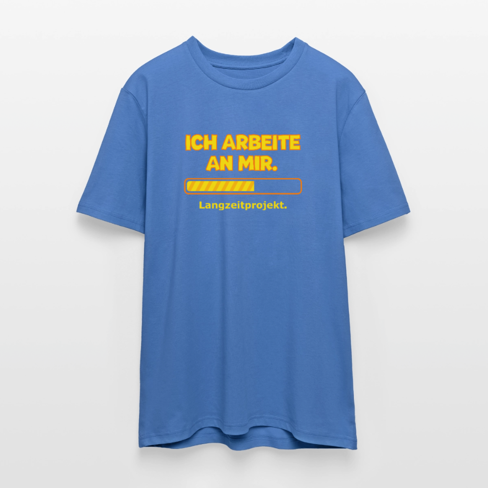 Ich arbeite an mir. T-Shirt - Achtsames Blau