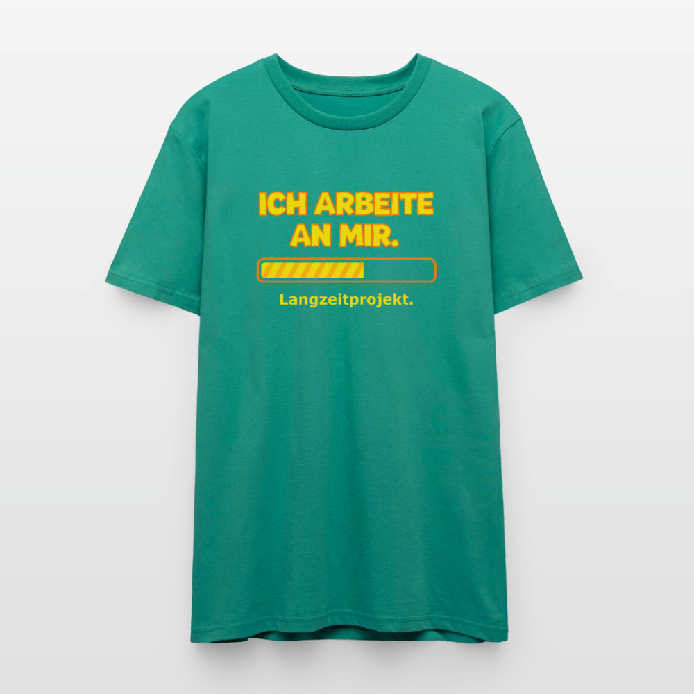Ich arbeite an mir. T-Shirt - Blaugrün