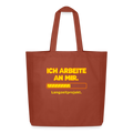 Tasche: Ich arbeite an mir. - Terrakotta