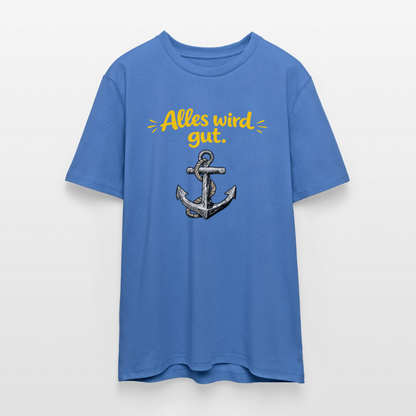 T-Shirt: Alles wird gut. Anker - Achtsames Blau