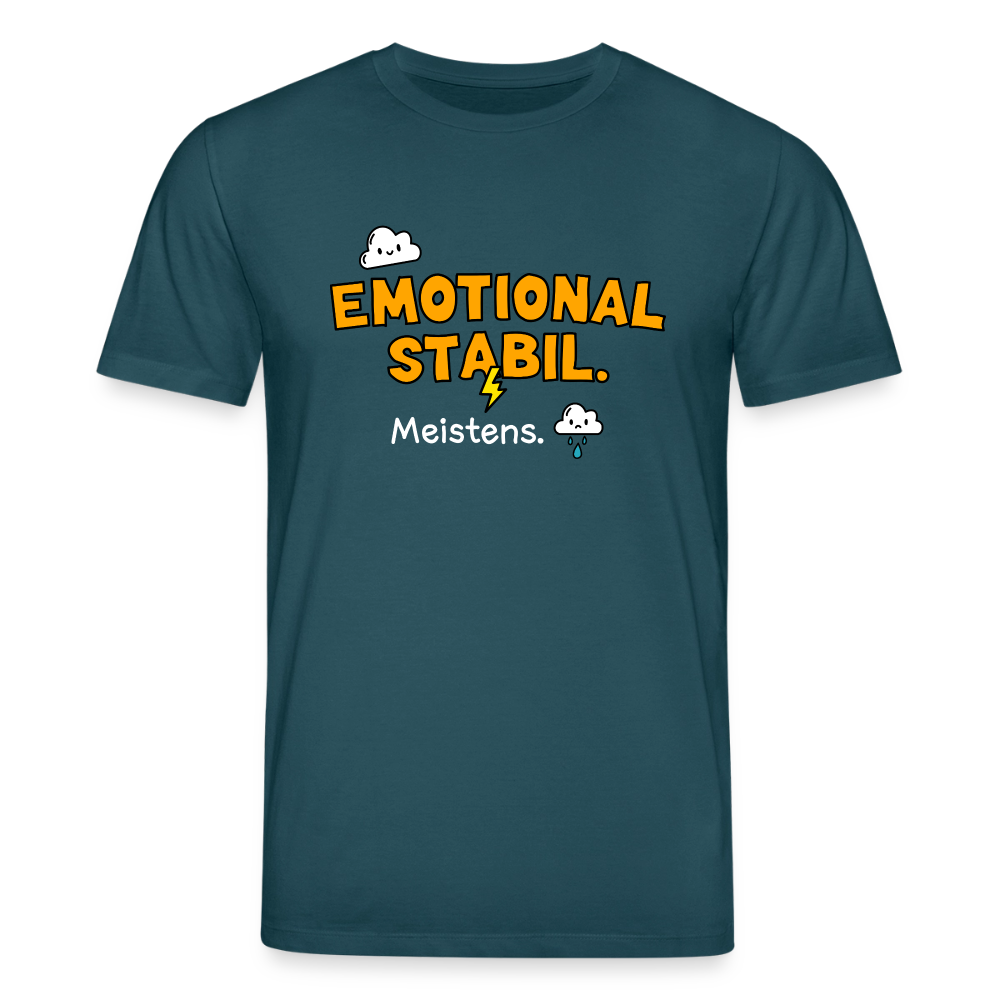 T-Shirt: Emotional stabil - Dunkles Petrol