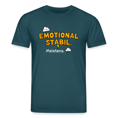 T-Shirt: Emotional stabil - Dunkles Petrol