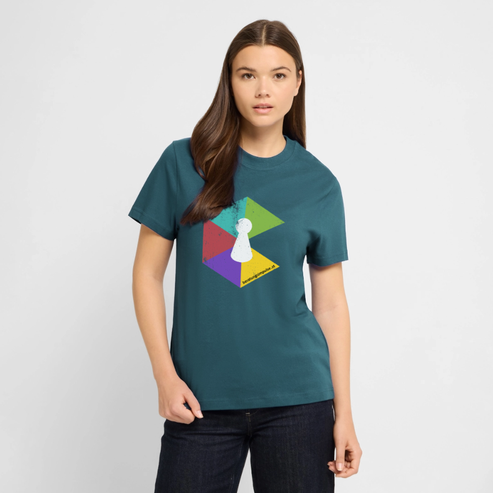 T-Shirt: Beratungsimpulse Logo - rough - Dunkles Petrol