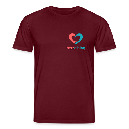 Herzdialog | Unisex Bio-T-Shirt - Burgunderrot