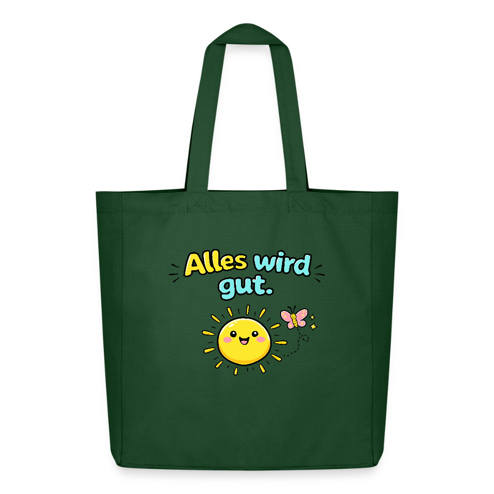 Tasche: Alles wird gut - Flaschengrün