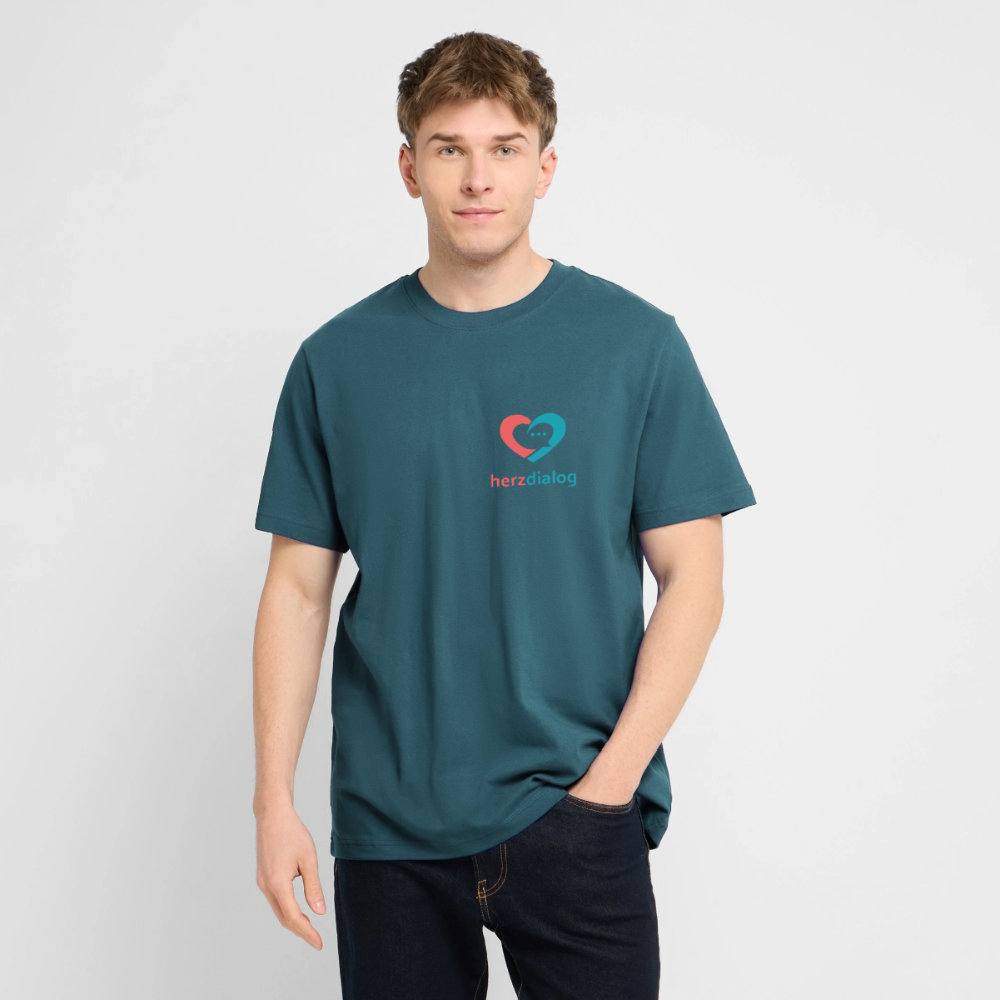 Herzdialog | Unisex Bio-T-Shirt - Dunkles Petrol