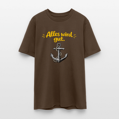 T-Shirt: Alles wird gut. Anker - Dunkelbraun