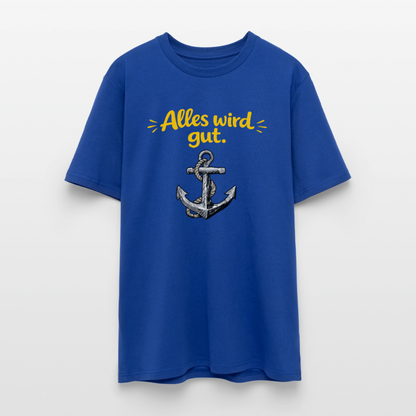 T-Shirt: Alles wird gut. Anker - Dunkelblau